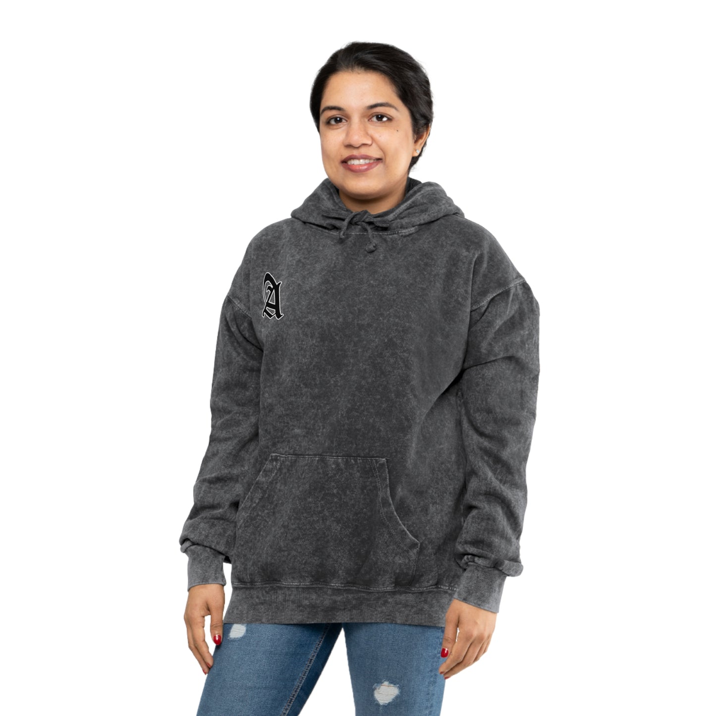 ABSTRX Blood Shot Eyes Hoodie "ABSTRX A" Print (Grey)