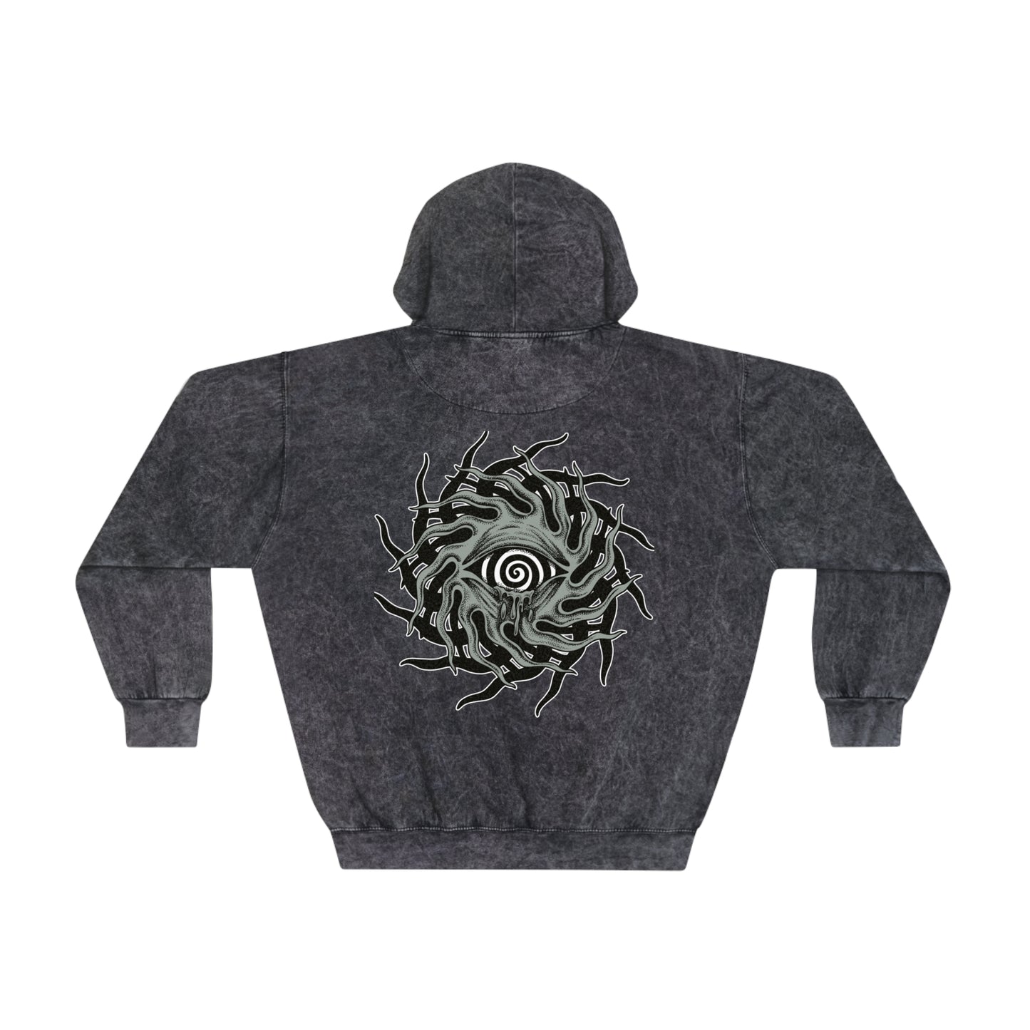 ABSTRX Blood Shot Eyes Hoodie "ABSTRX A" Print (Grey)
