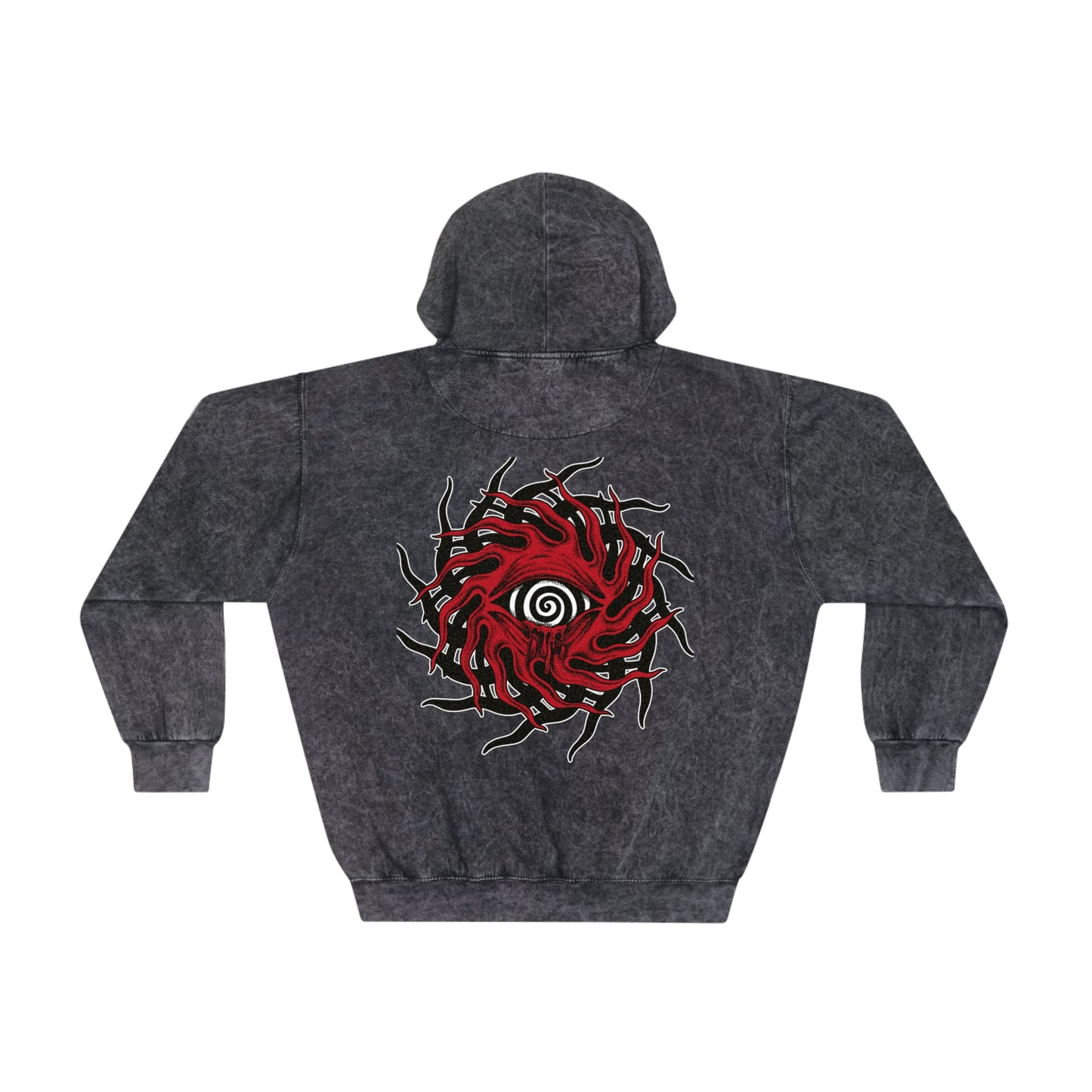 ABSTRX Blood Shot Eyes Hoodie "ABSTRX A" Print (Red)