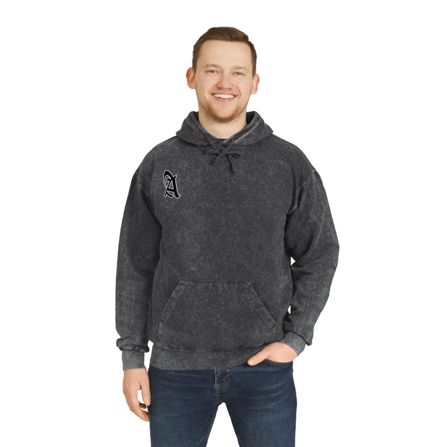 ABSTRX Blood Shot Eyes Hoodie "ABSTRX A" Print (Grey)